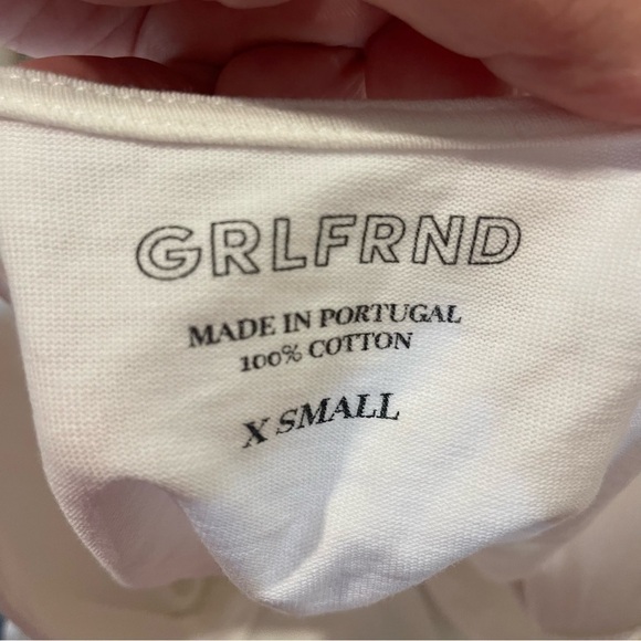 Grlfrnd Eryka Long Sleeve Jersey Knit Paddle Thong Bodysuit in White - Picture 13 of 13